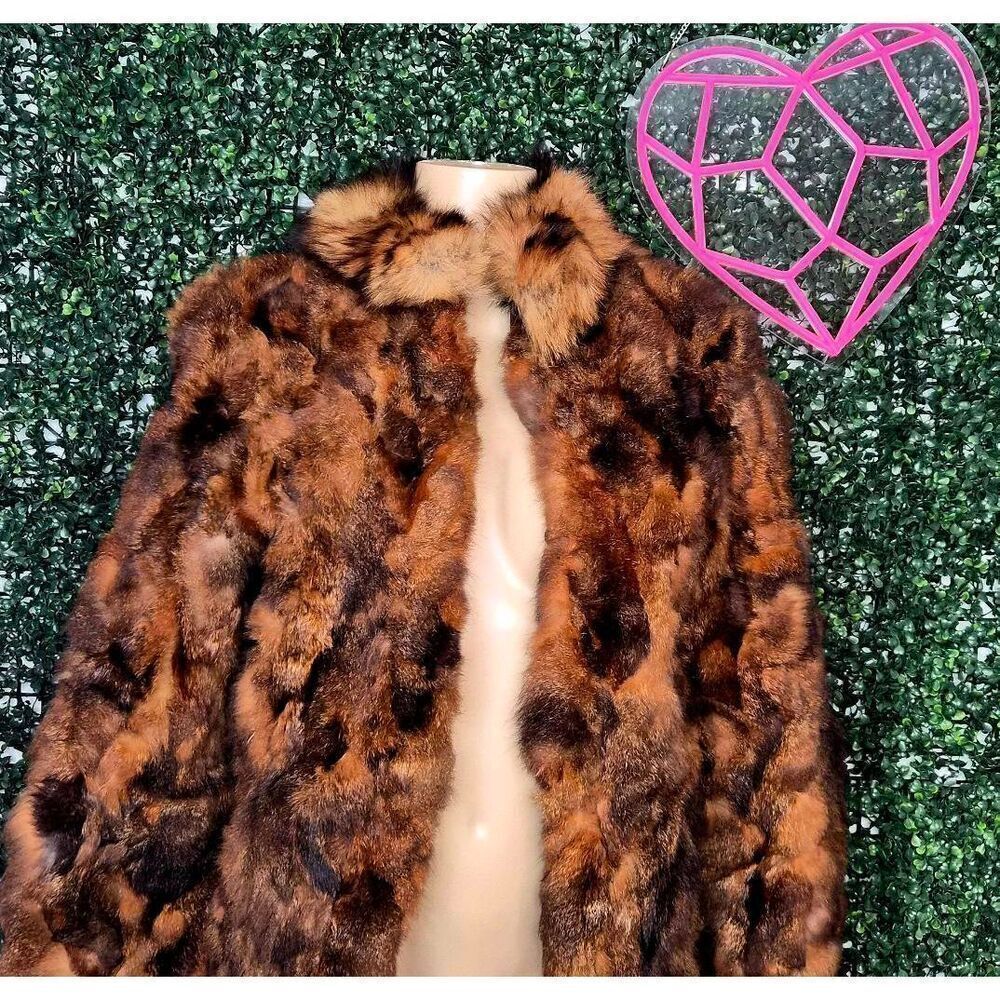 Vintage patchwork fur coat